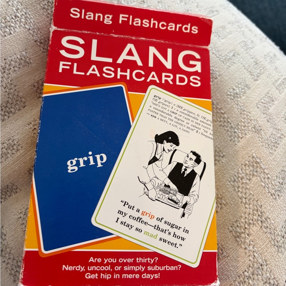 Slang flashcards: urban outfitters type humor